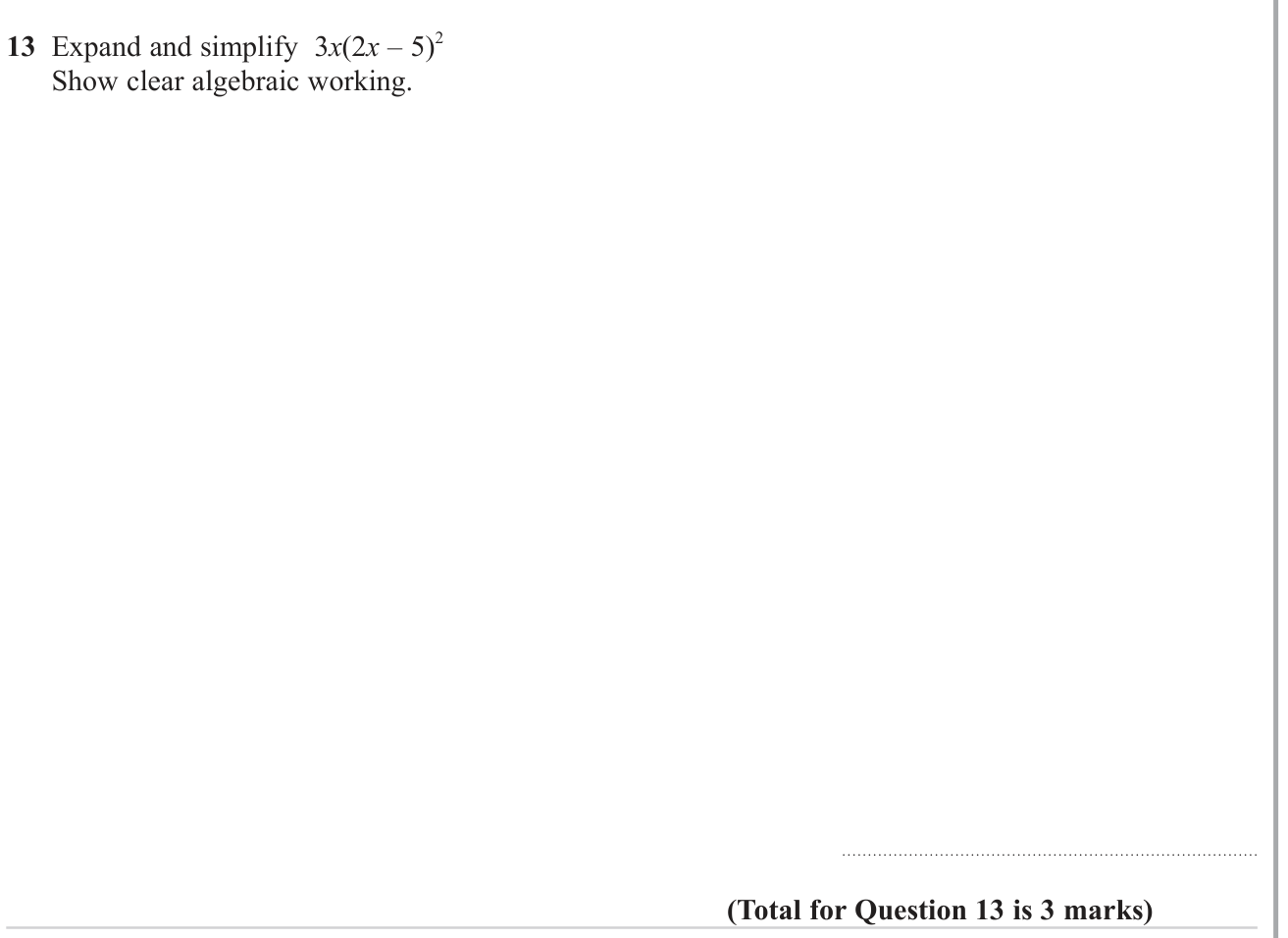 Expanding brackets question 1