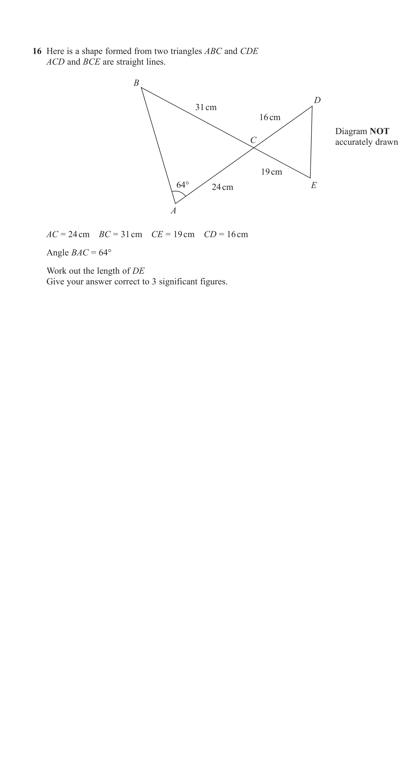 Angles using geometrical properties question 1