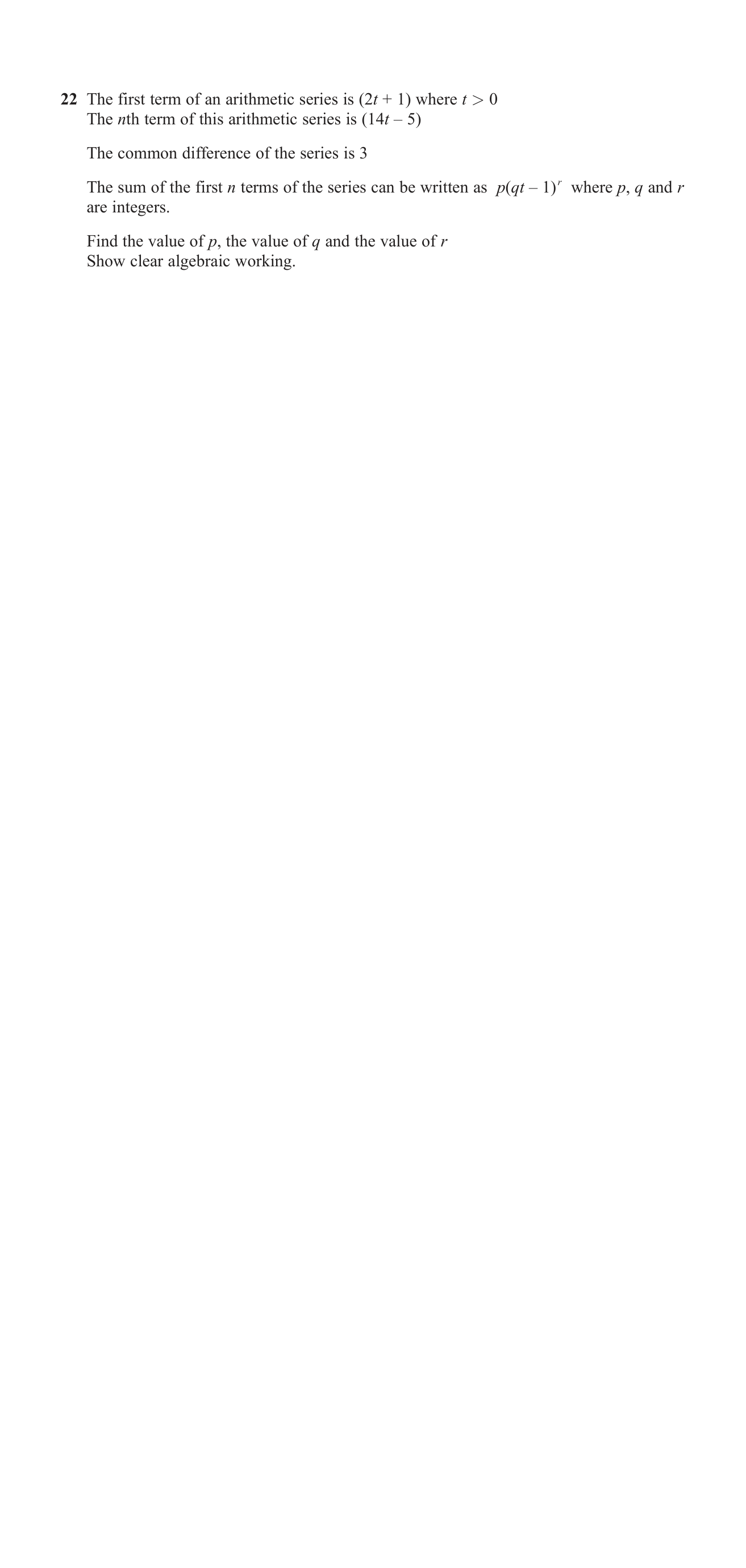 Sequences question 1