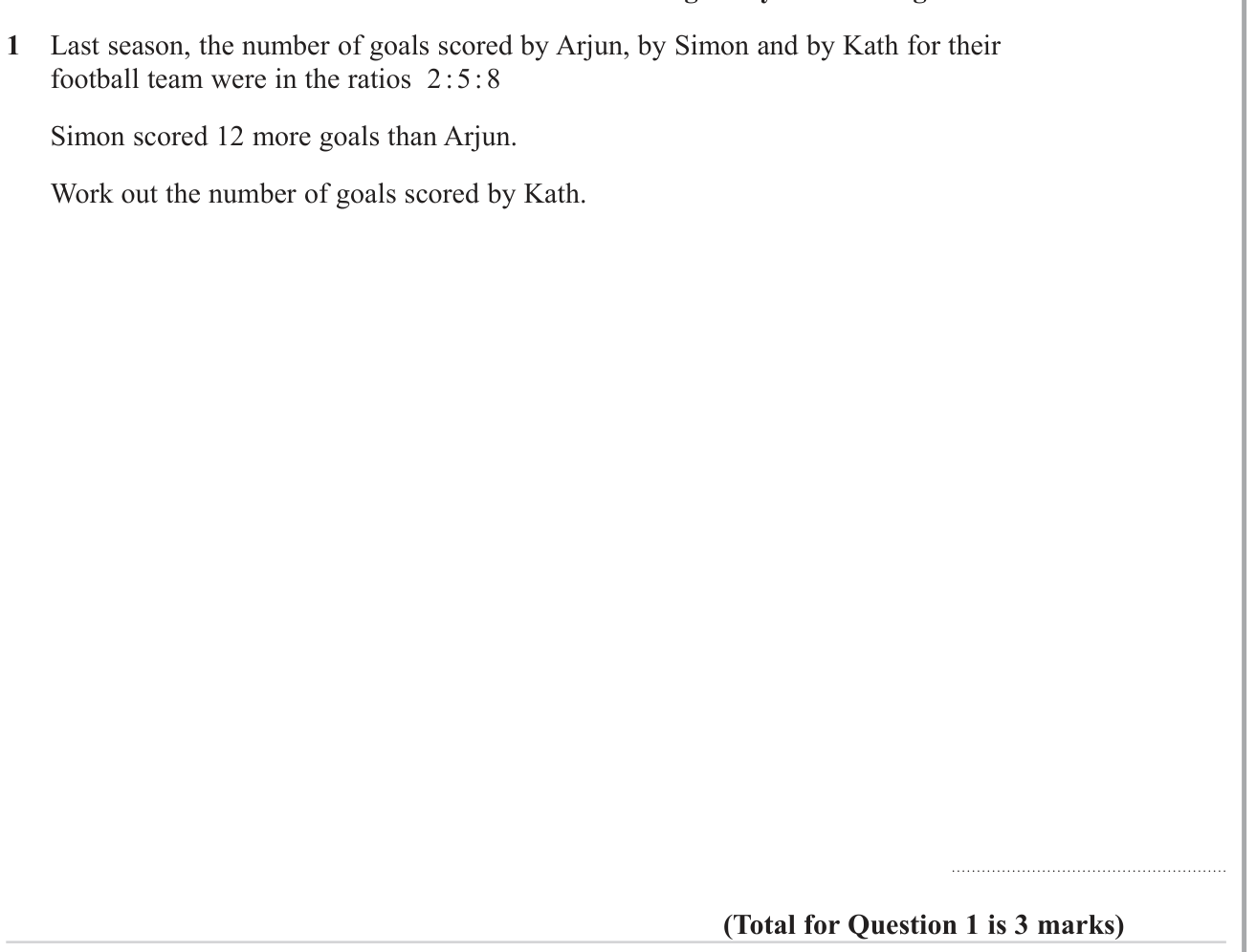 Ratio and proportion question 2