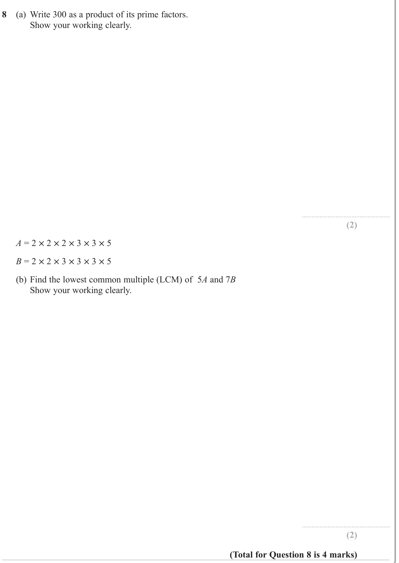HCF and LCM question 1