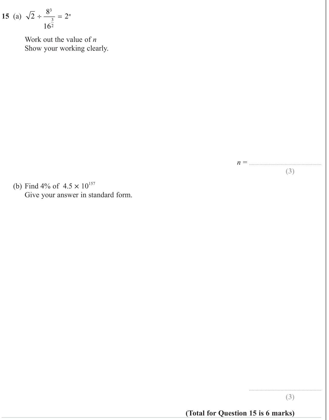 Rearranging formulae and substitution question 2