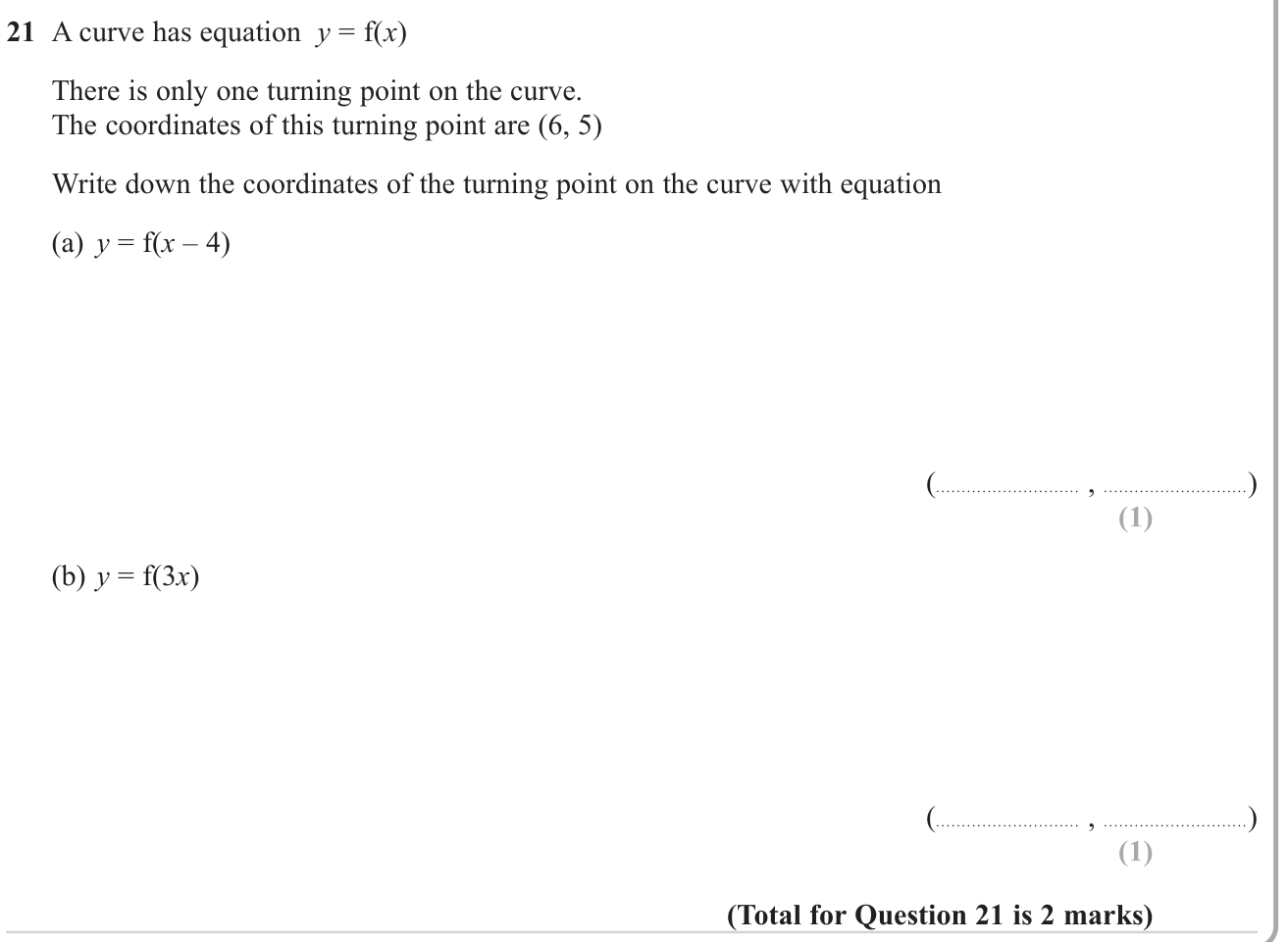 Functions (composite and inverse) question 2