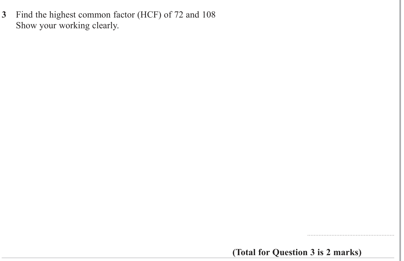 HCF and LCM question 3