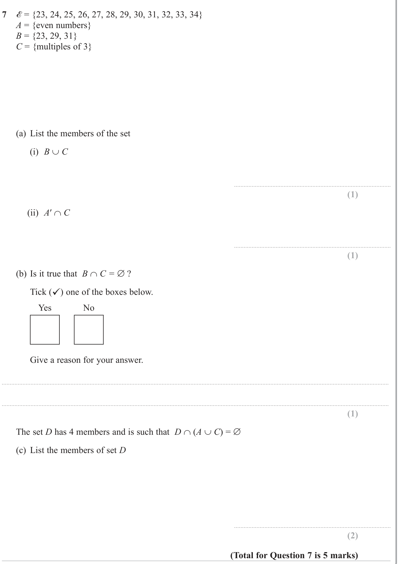 Sets and Venn Diagram question 3