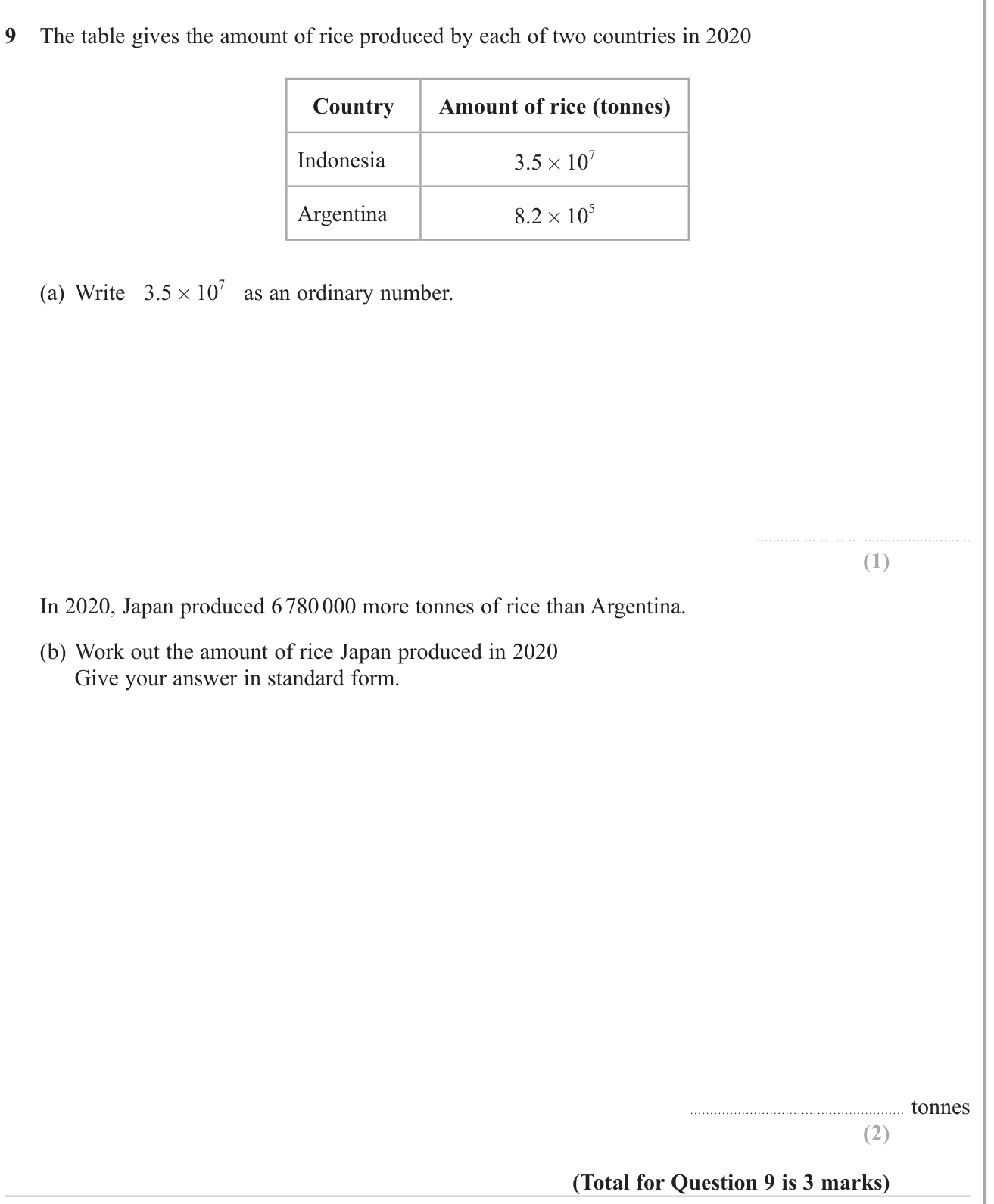 Rounding and Standard Form question 4