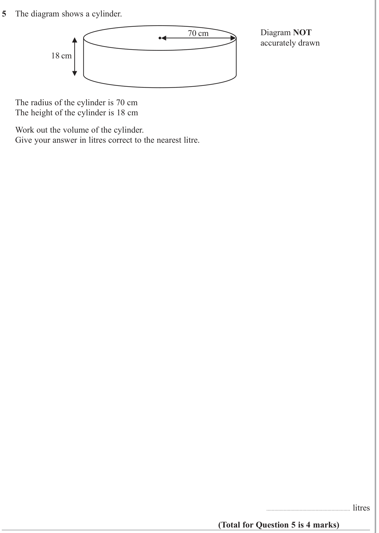 Volume and Surface Area question 6