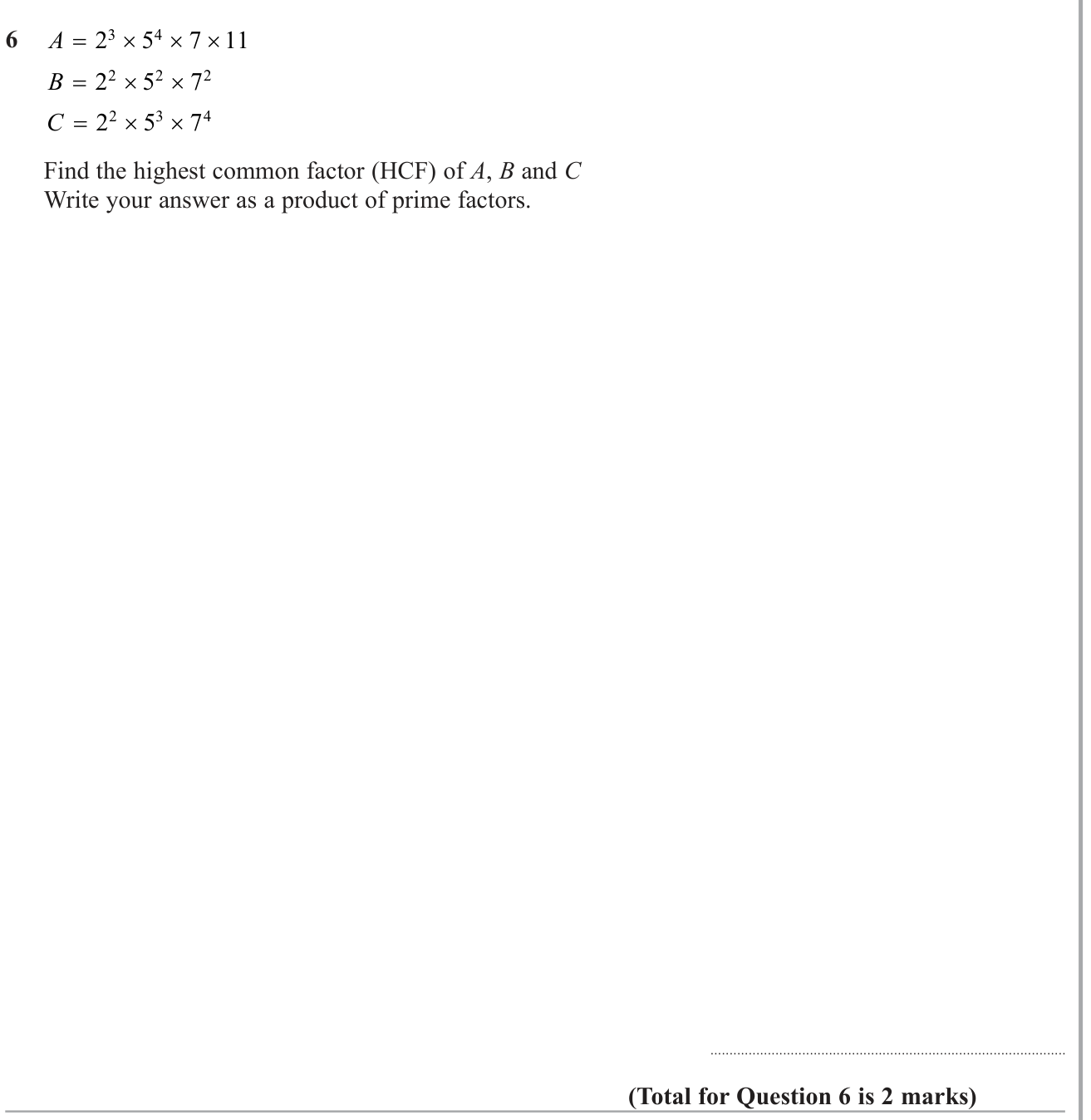 HCF and LCM question 4
