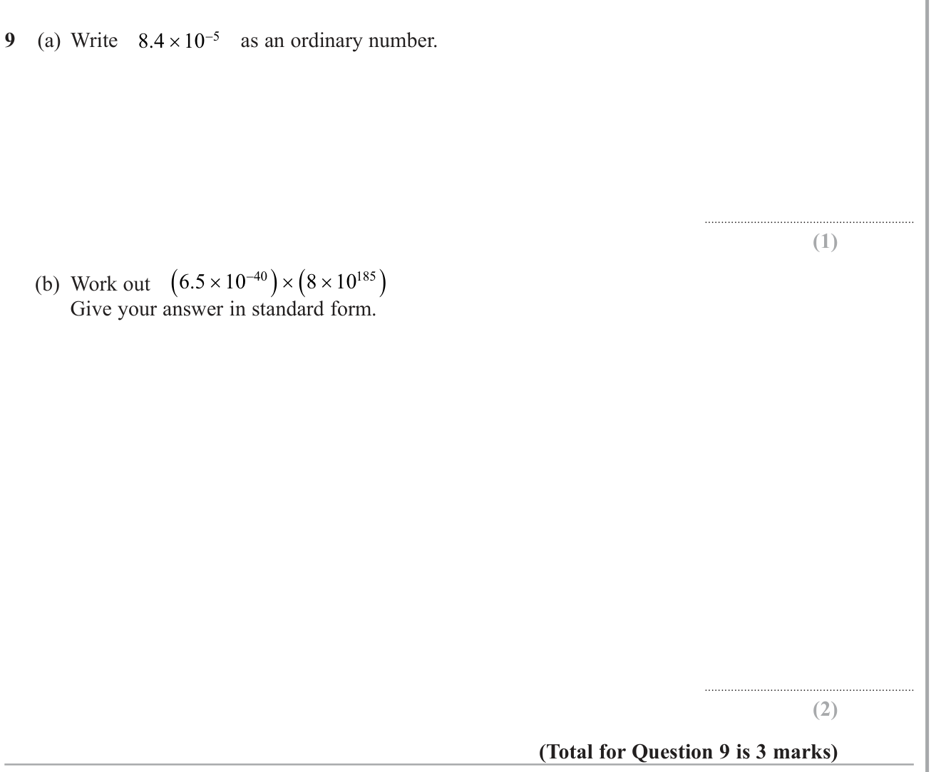 Rounding and Standard Form question 5