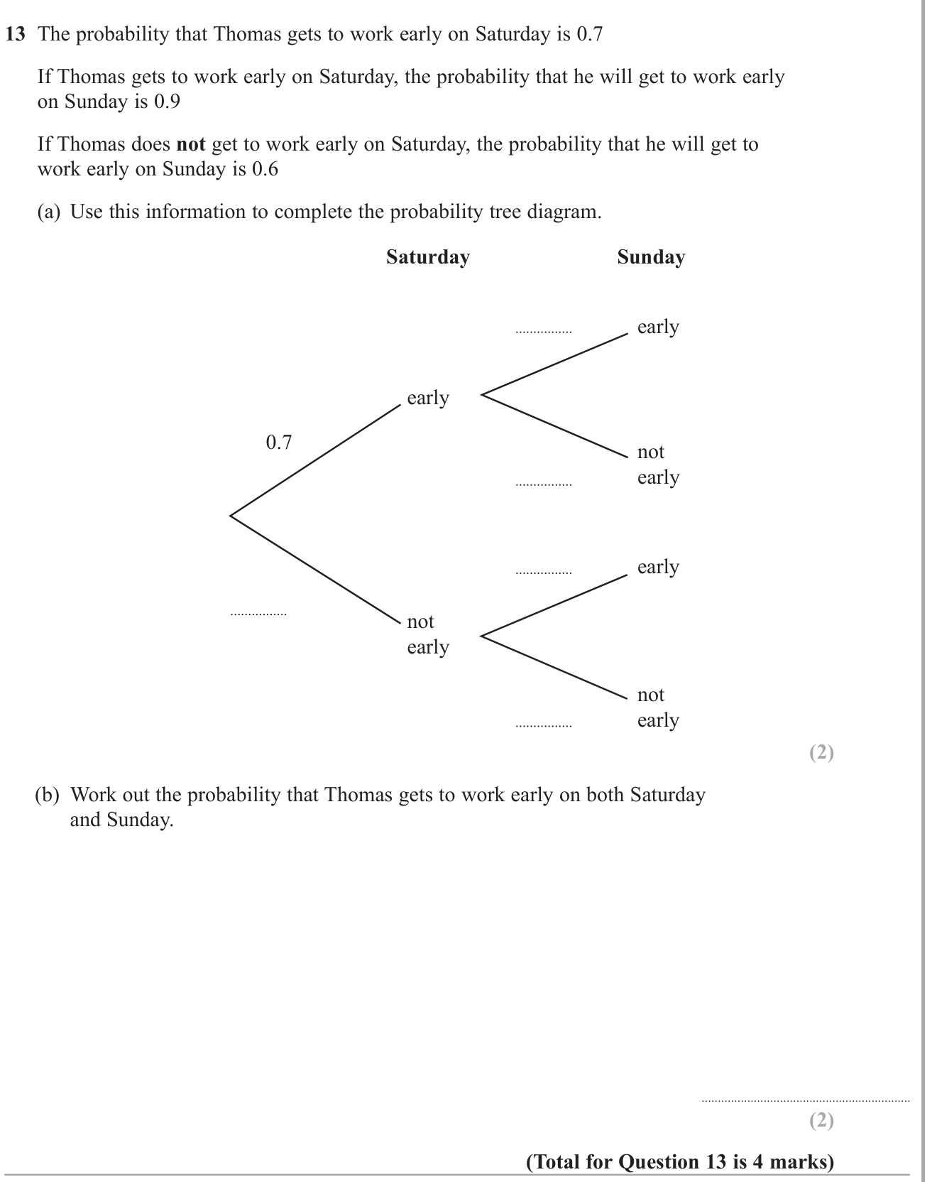 Probability tree question 3