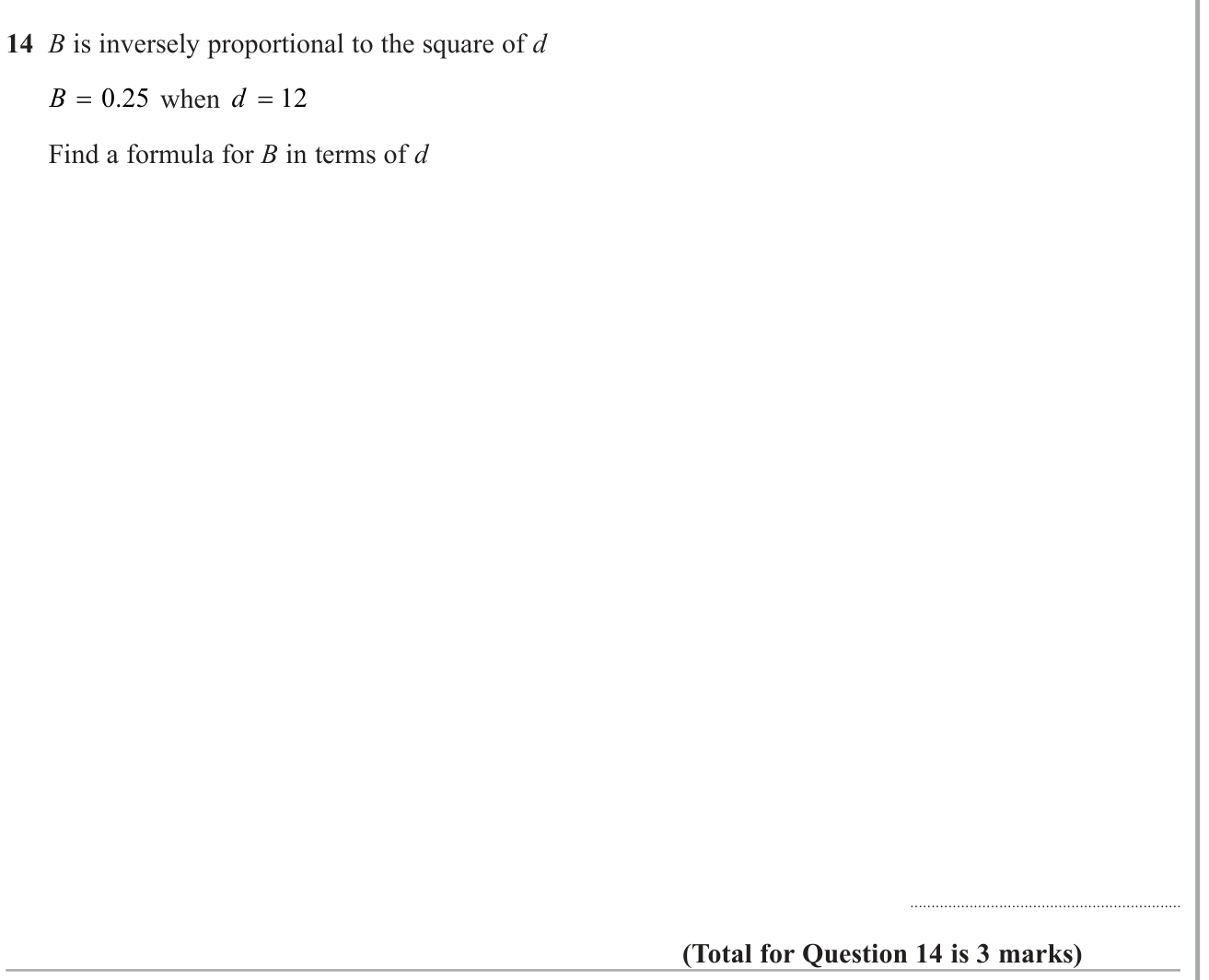 Proportion question 3