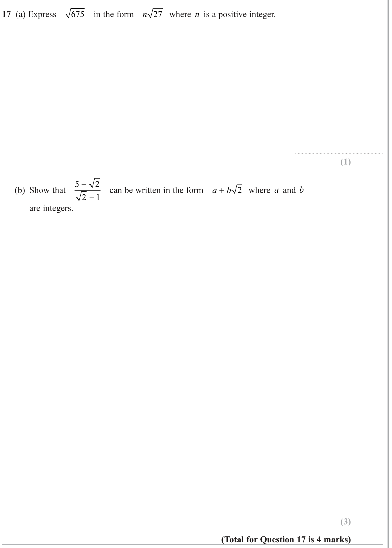 The four rules question 2