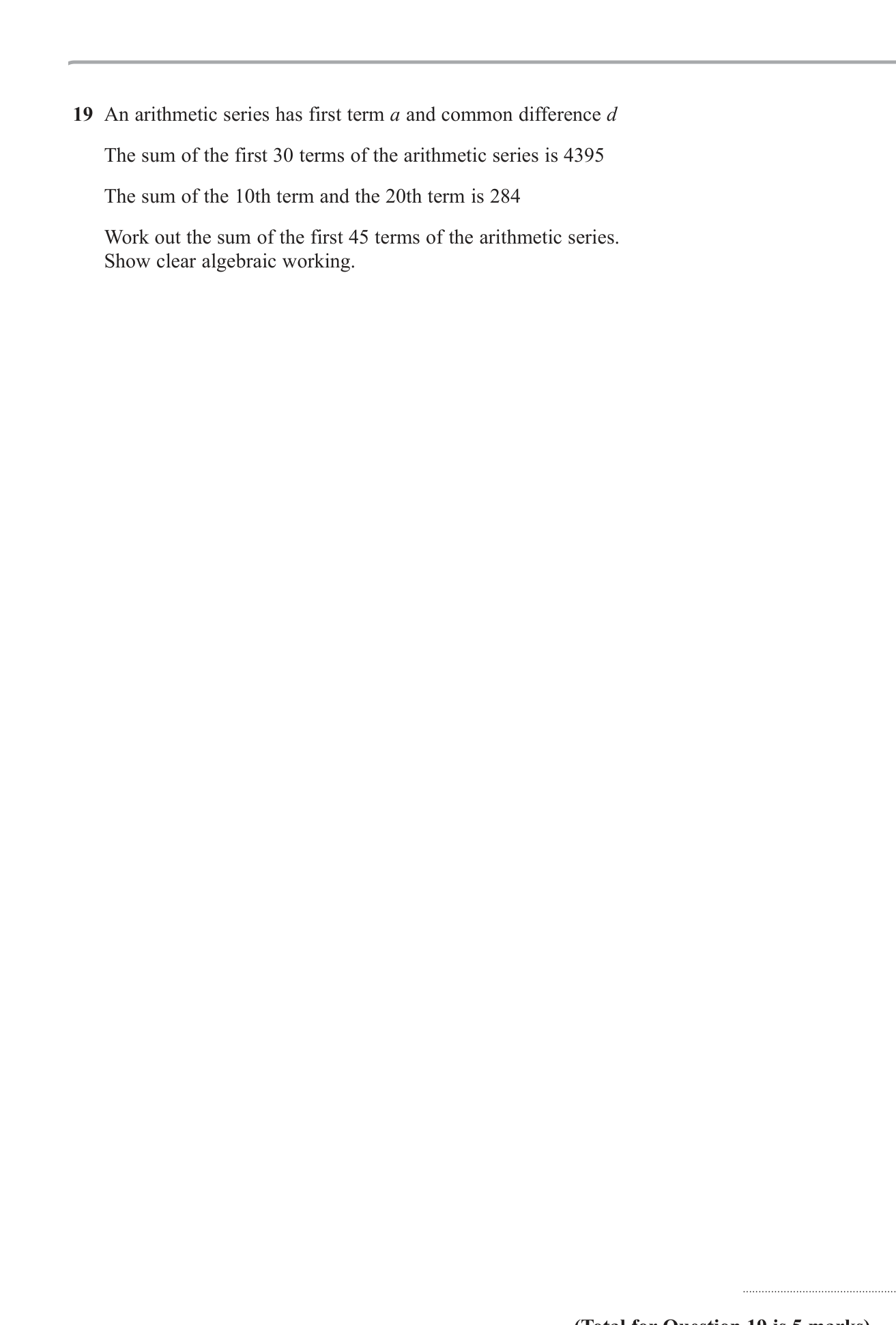 Sequences question 5
