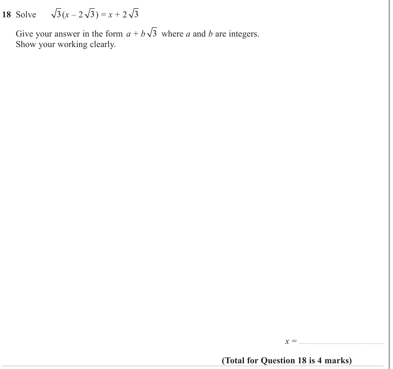 Surds question 2