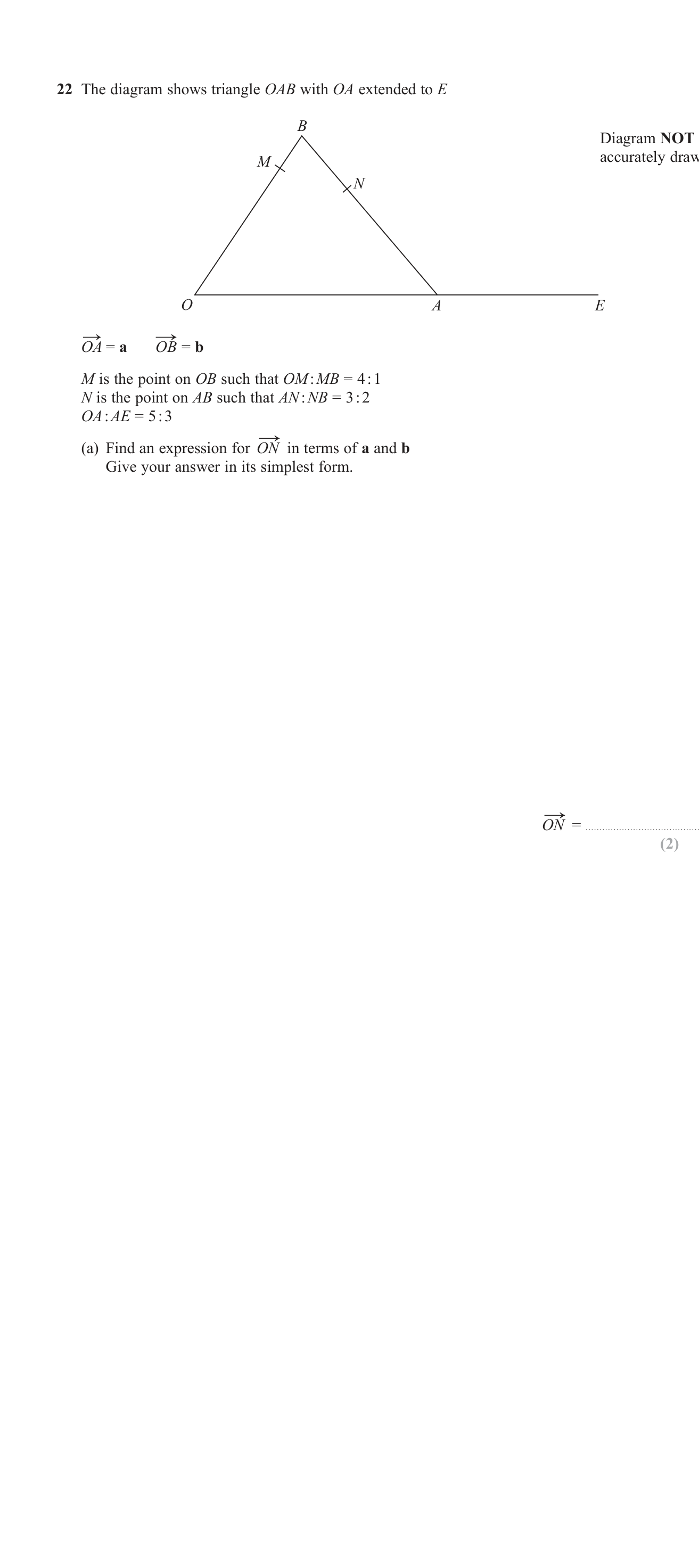 Further vectors (vector combinations) question 3