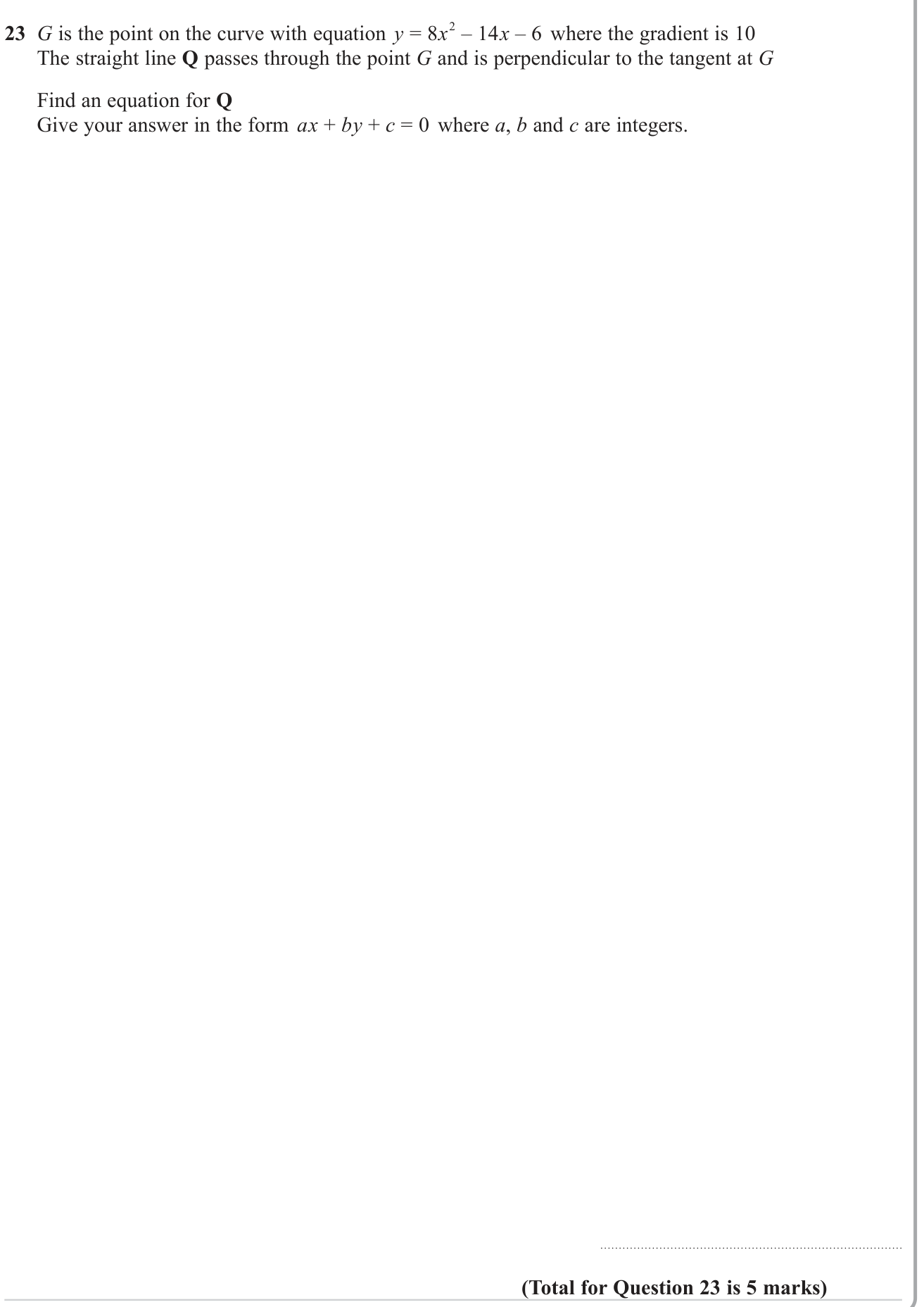 Calculus question 5