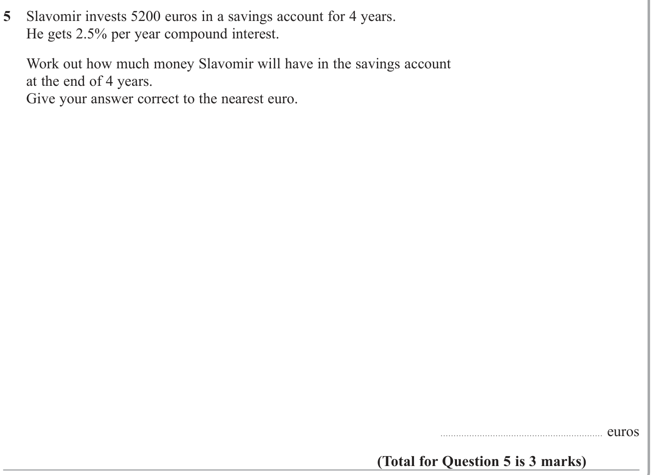 Simple and compound interest question 1