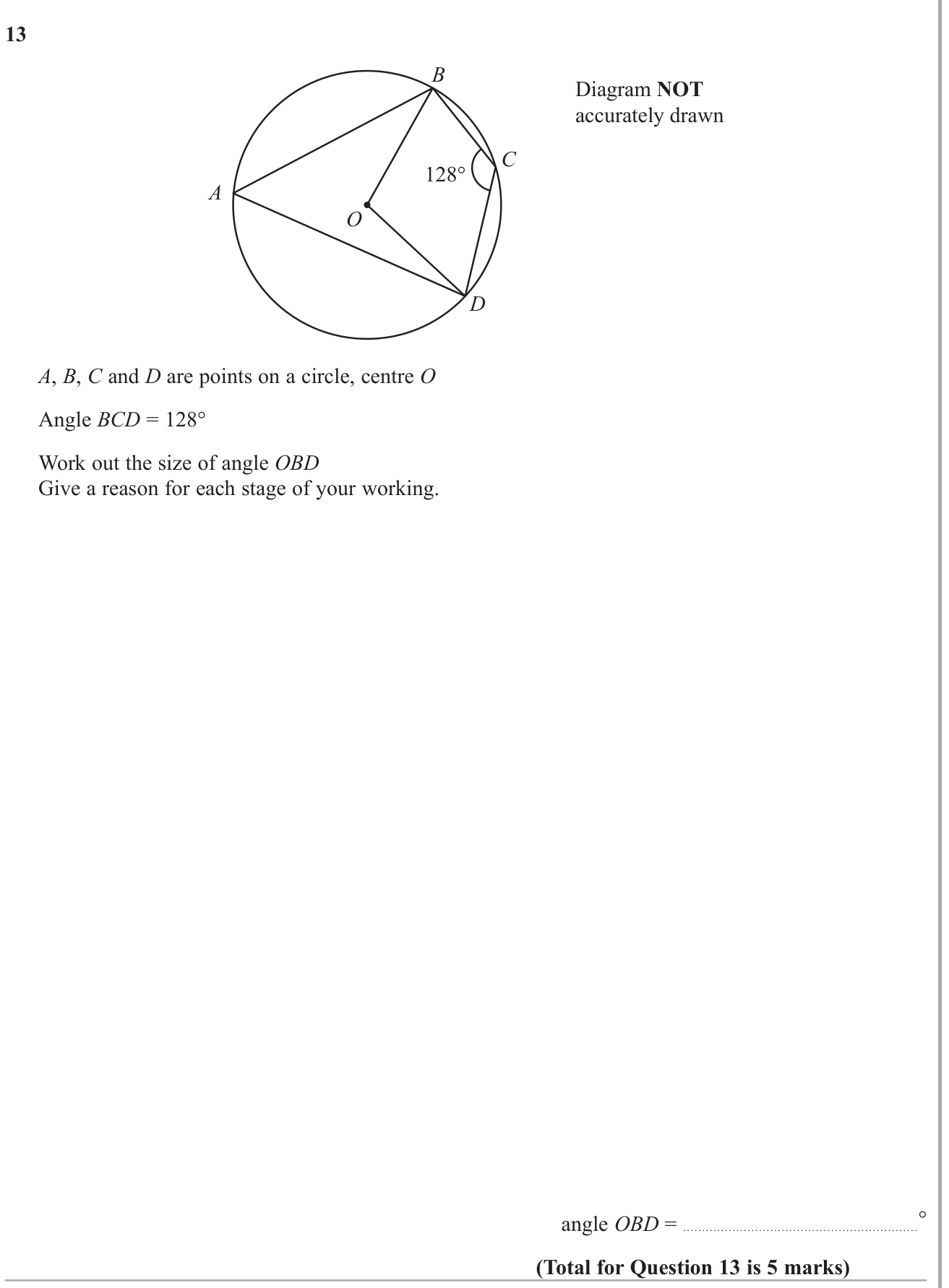 Circle theorems question 4