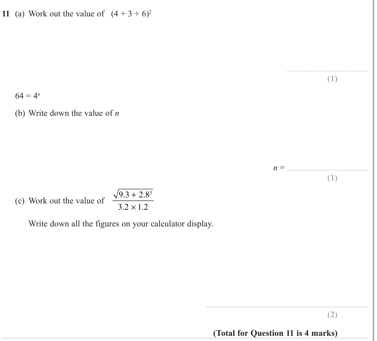 The four rules question 11