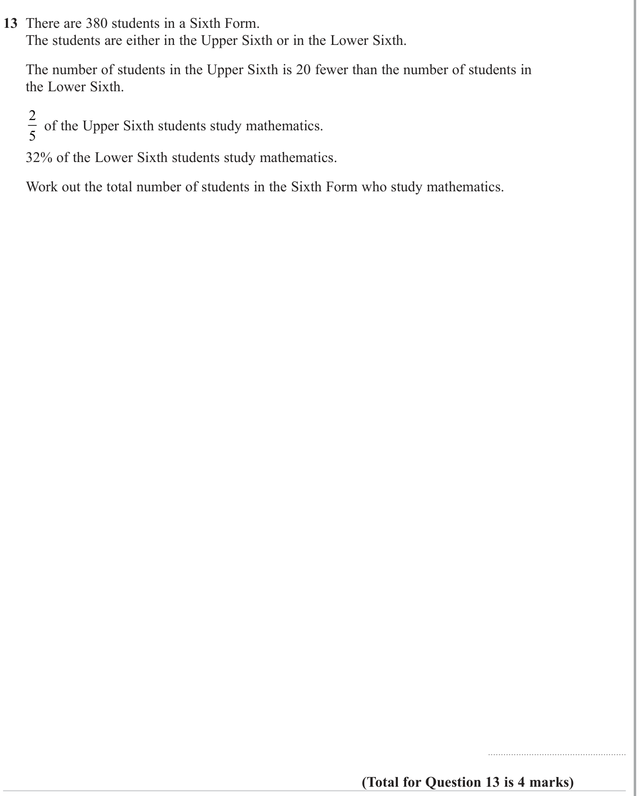 Sets and Venn Diagram question 6