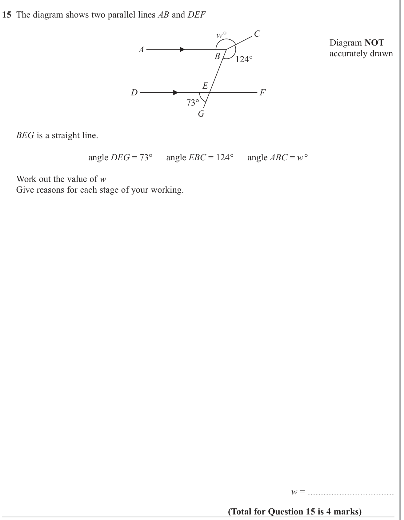 Angles using geometrical properties question 5