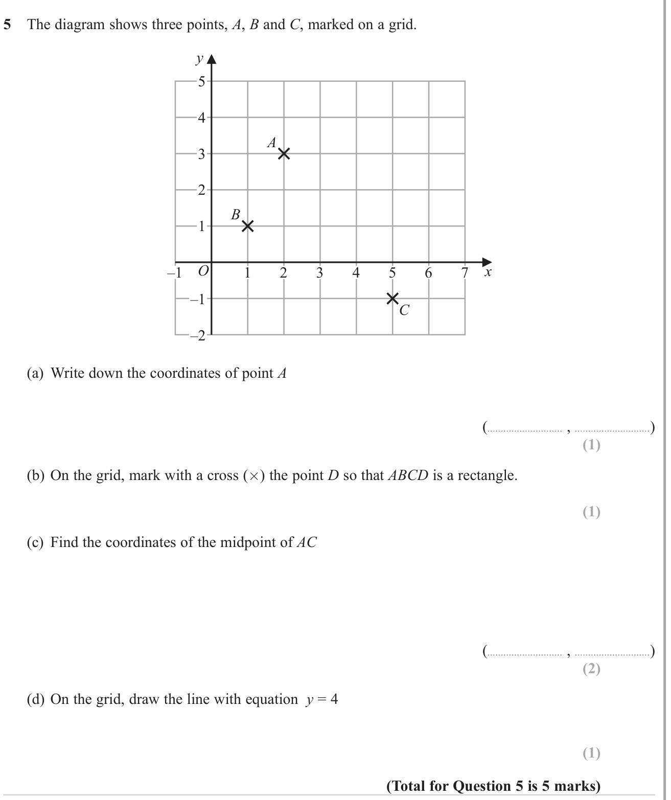 Length and midpoint question 4