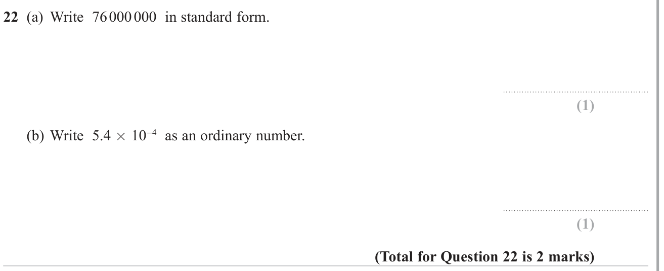 Rounding and Standard Form question 14