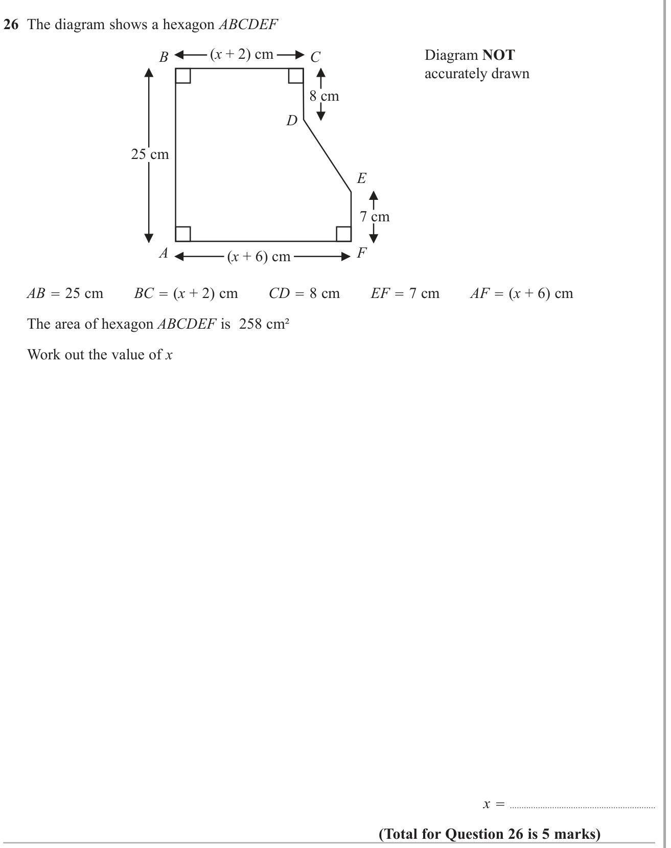Perimeter and Area question 14