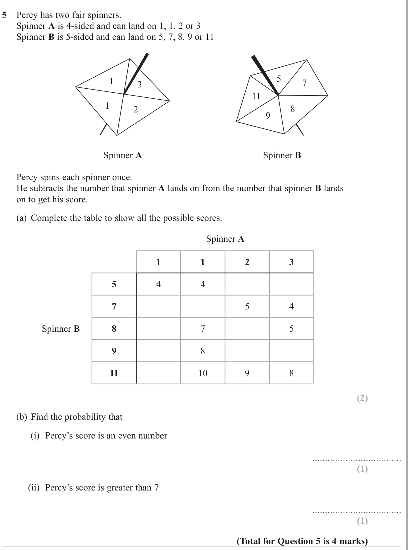 Multiple events question 6