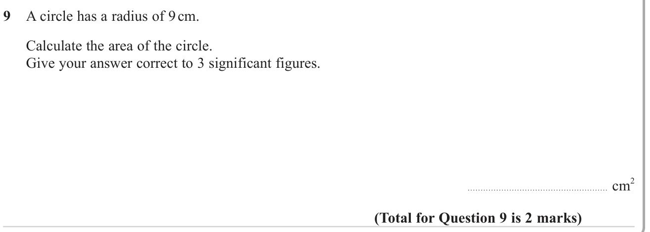 Perimeter and Area question 15