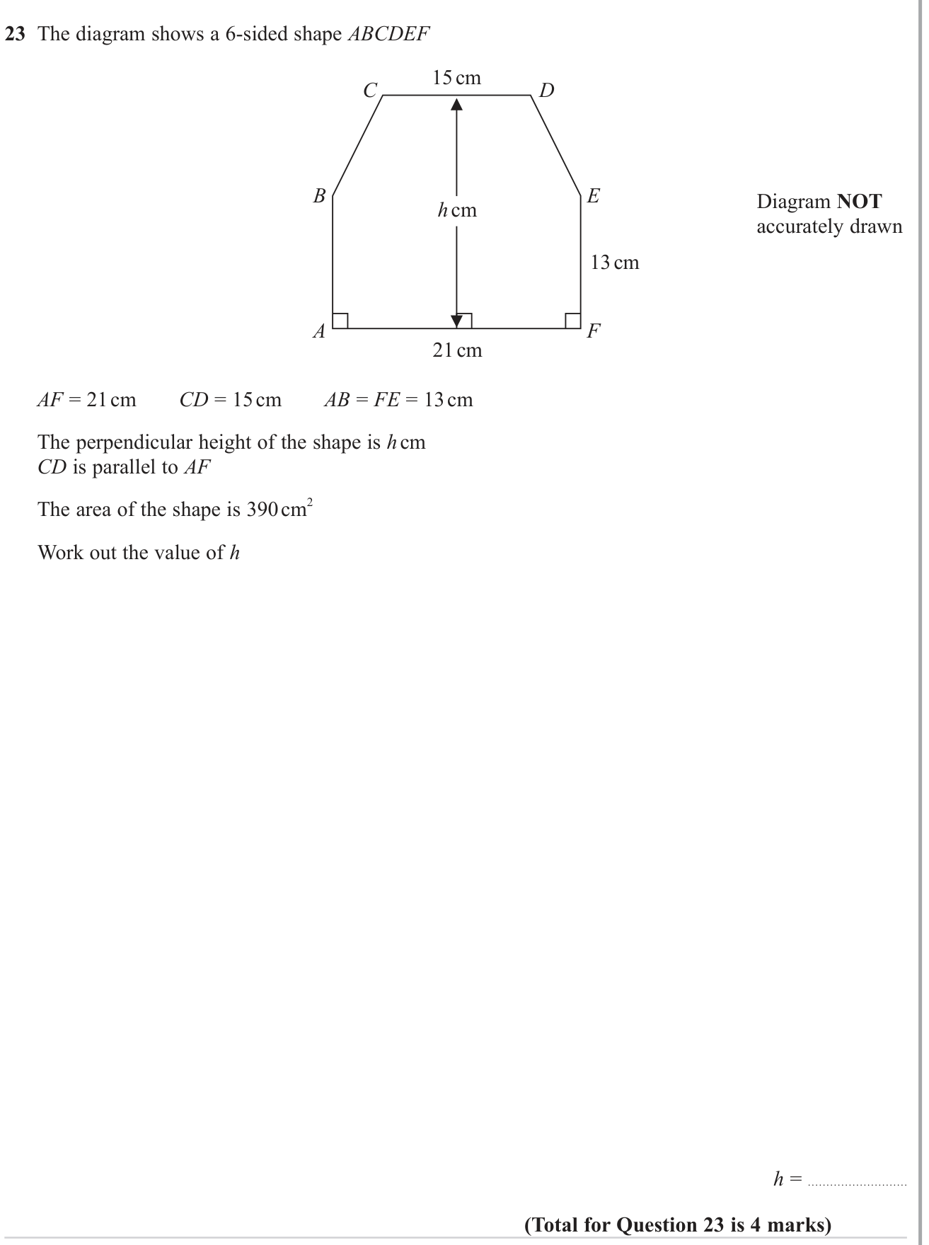 Perimeter and Area question 17