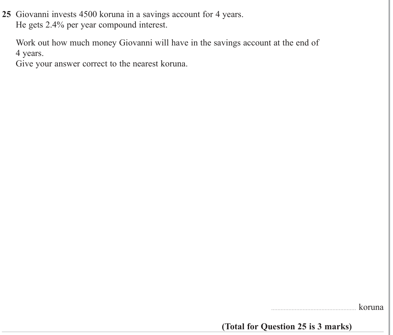 Simple and compound interest question 4