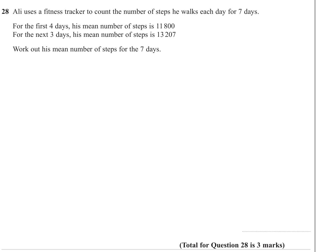 Averages (discrete data) question 10