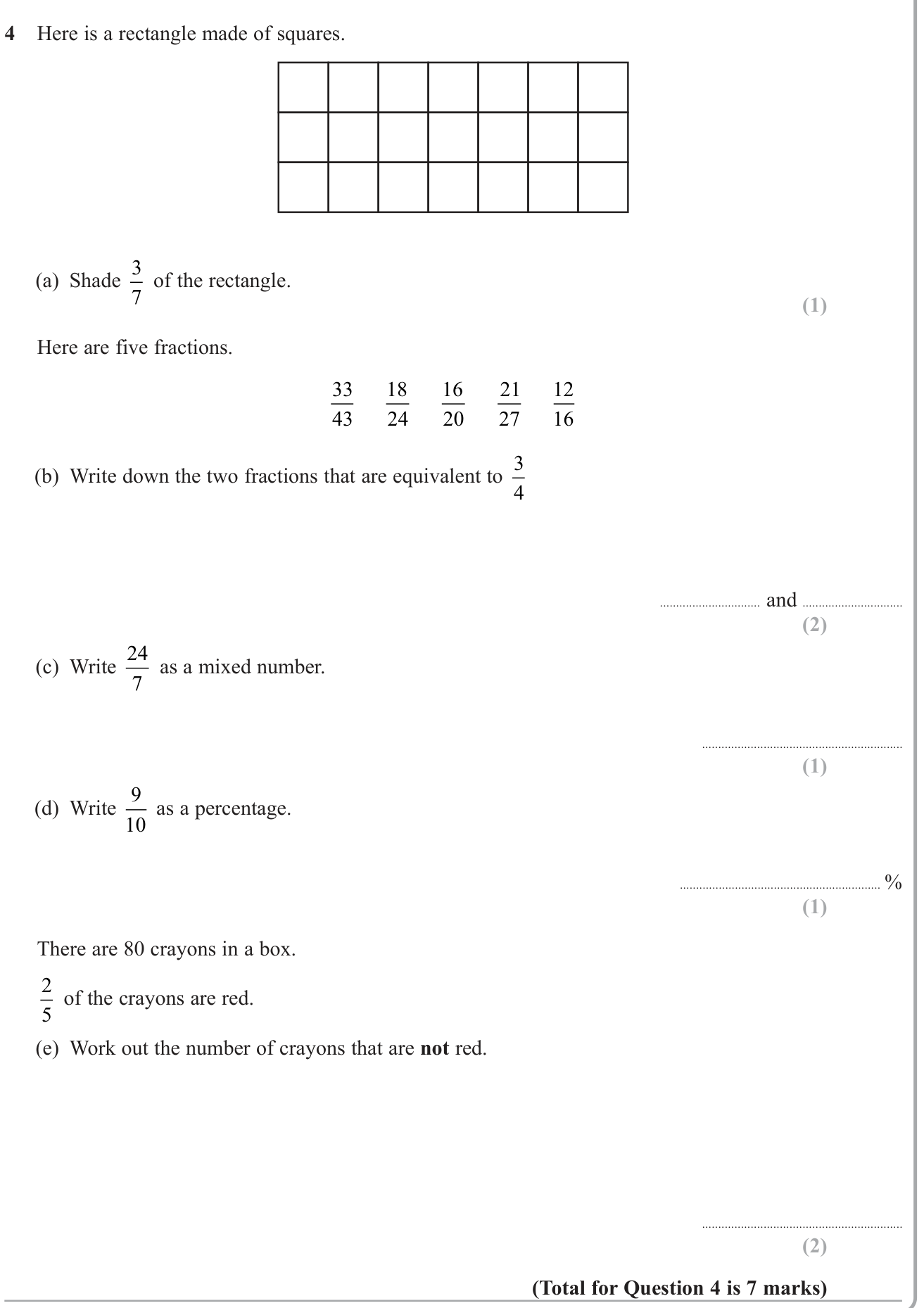Percentages question 21