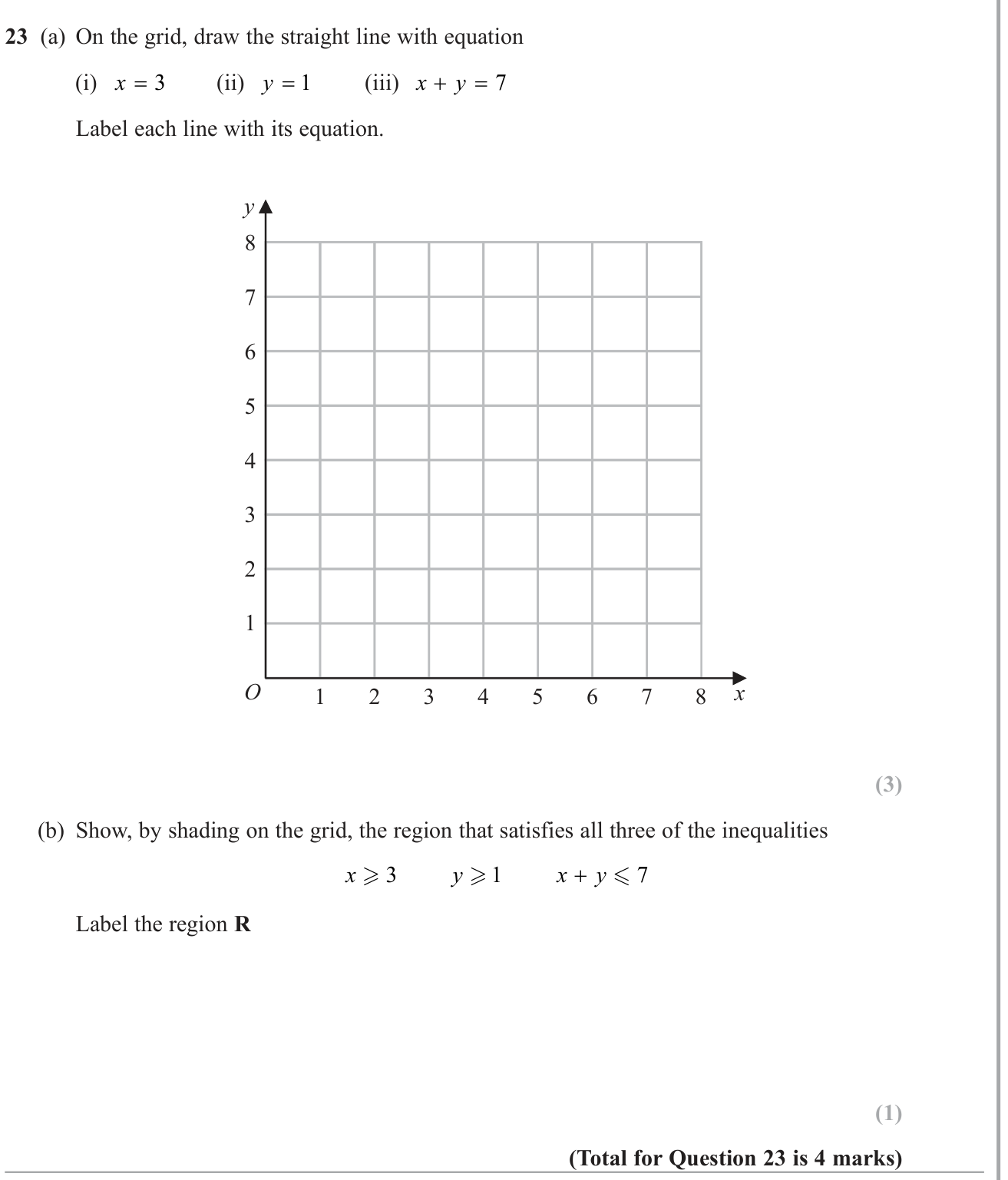 Equation of a straight line question 7