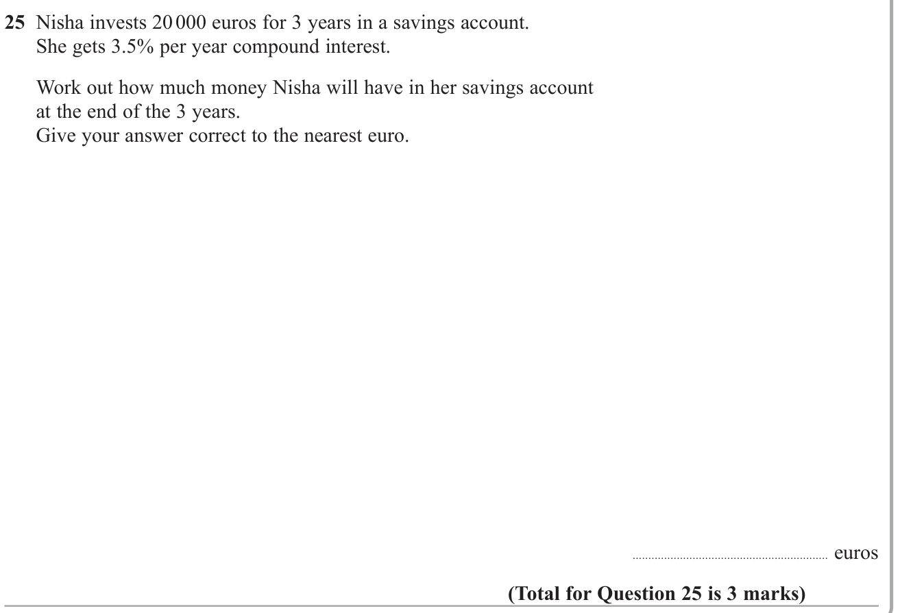 Simple and compound interest question 6