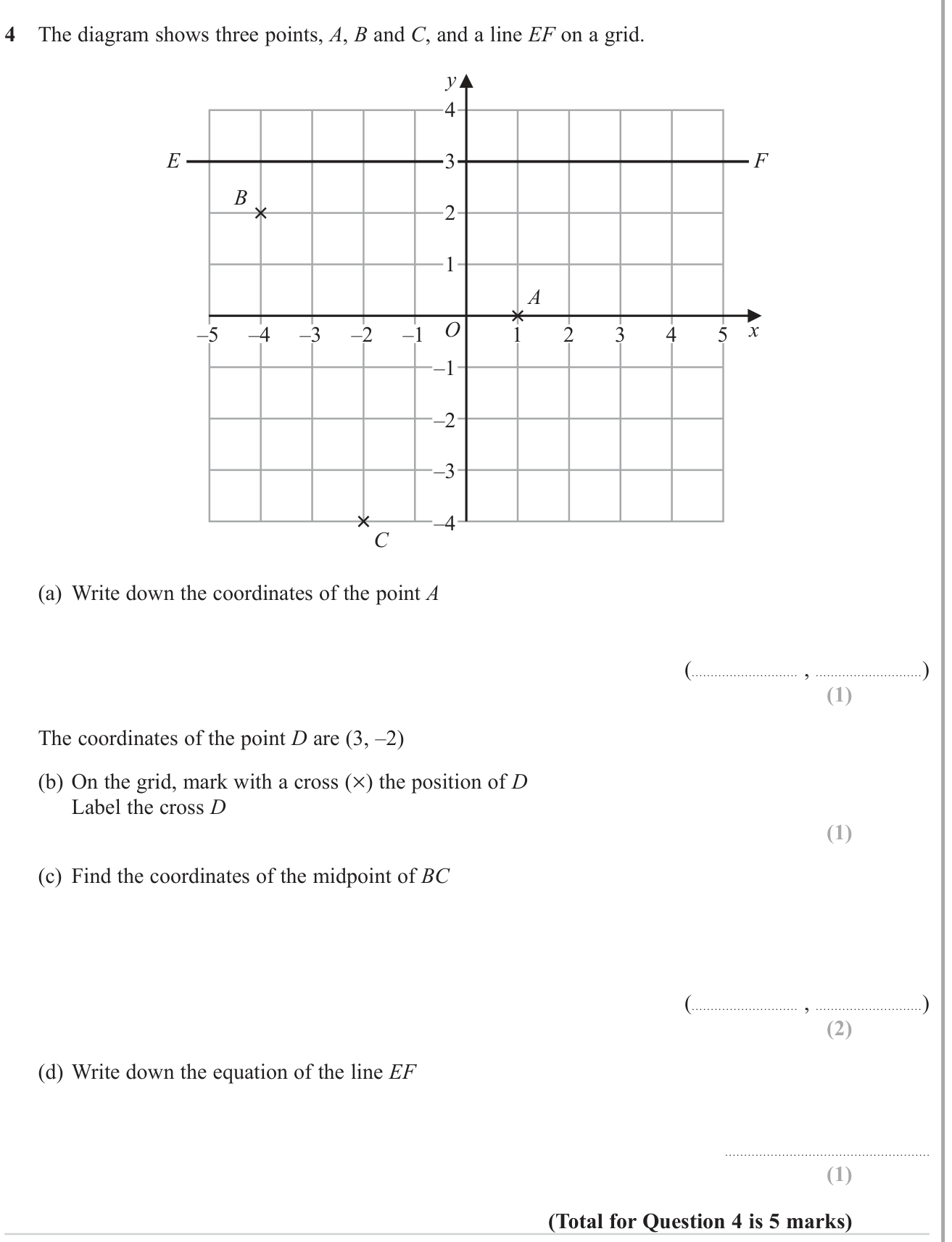 Length and midpoint question 5