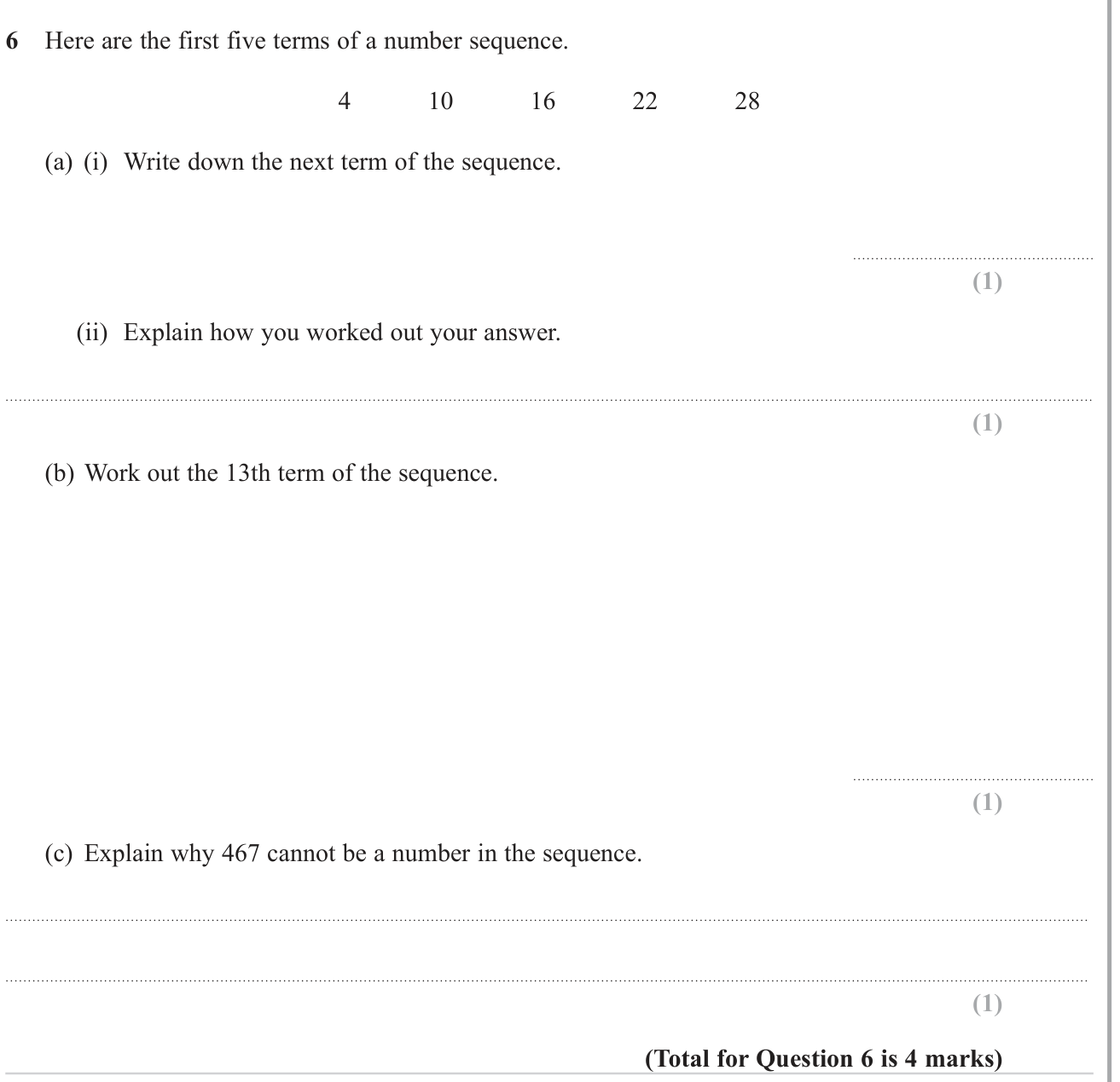 Sequences question 9