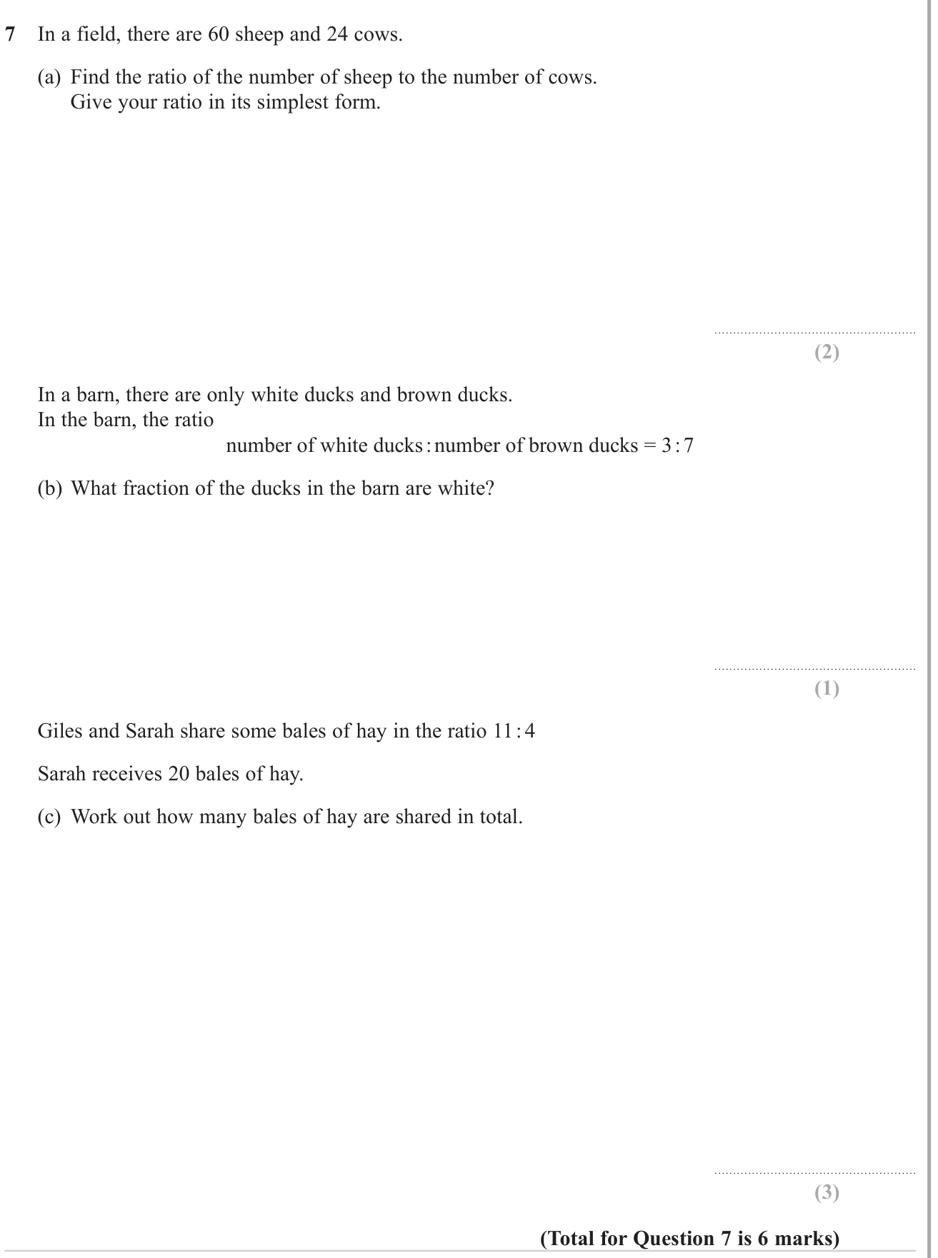 Ratio and proportion question 11