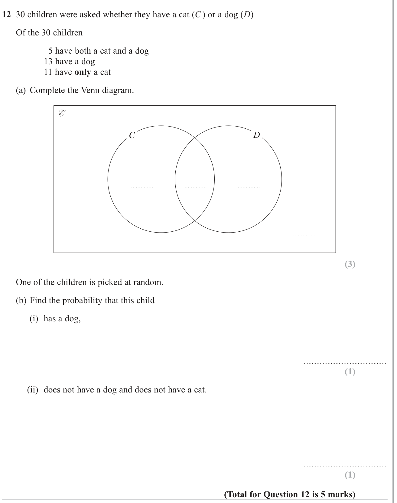 Sets and Venn Diagram question 9