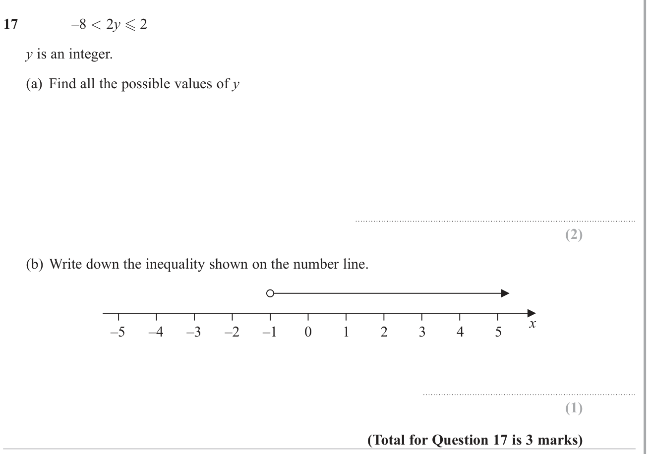 Inequalities question 1