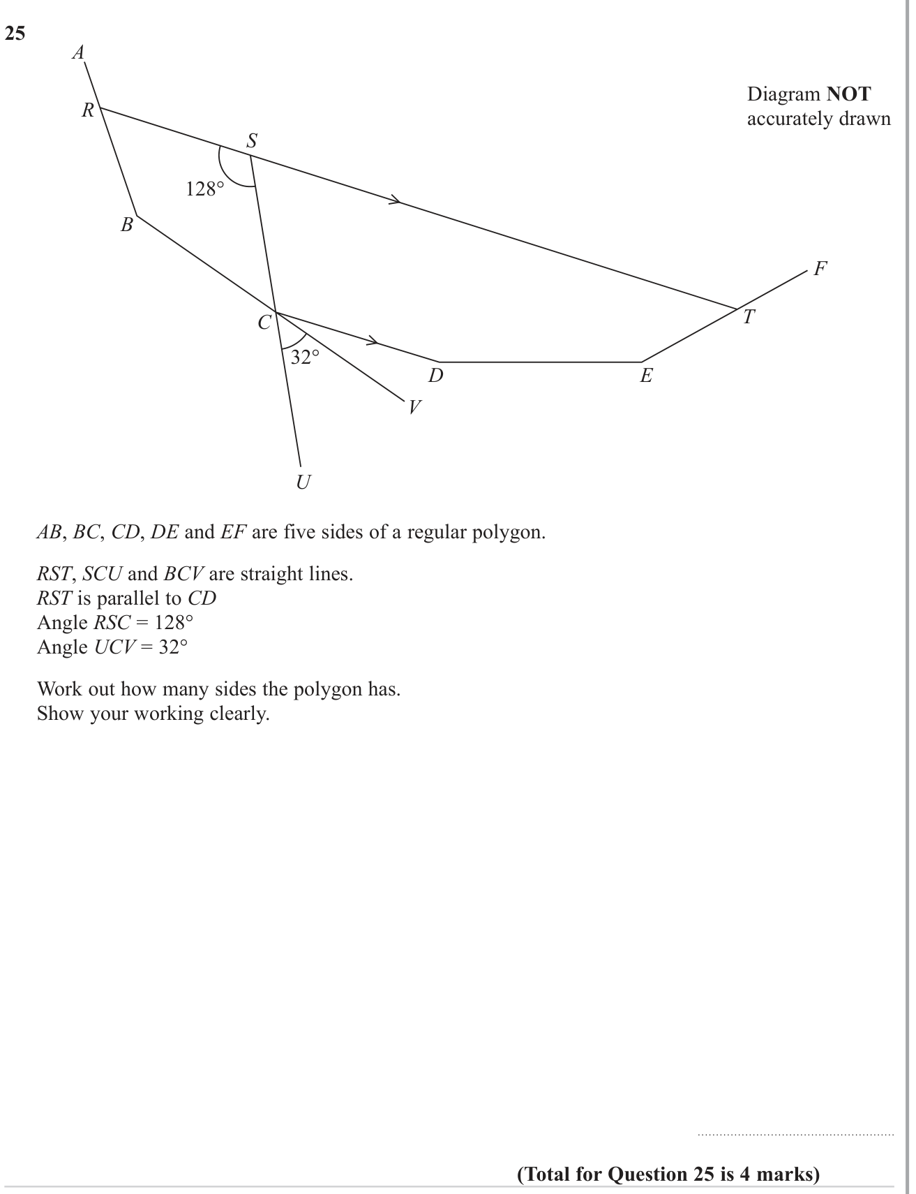 Angles using geometrical properties question 11