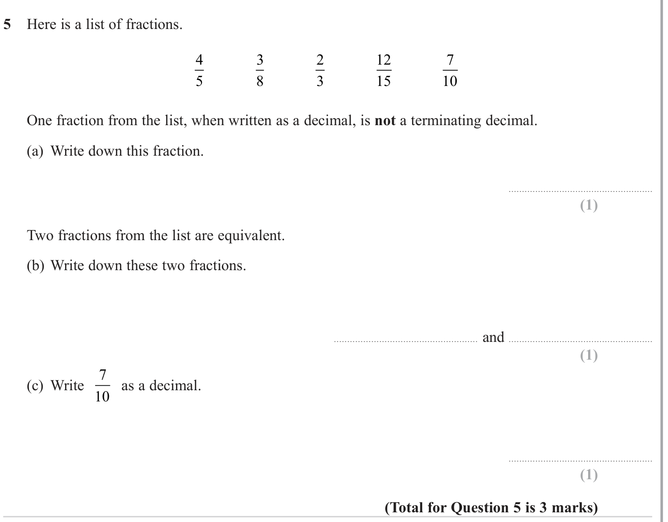 Types of numbers question 13