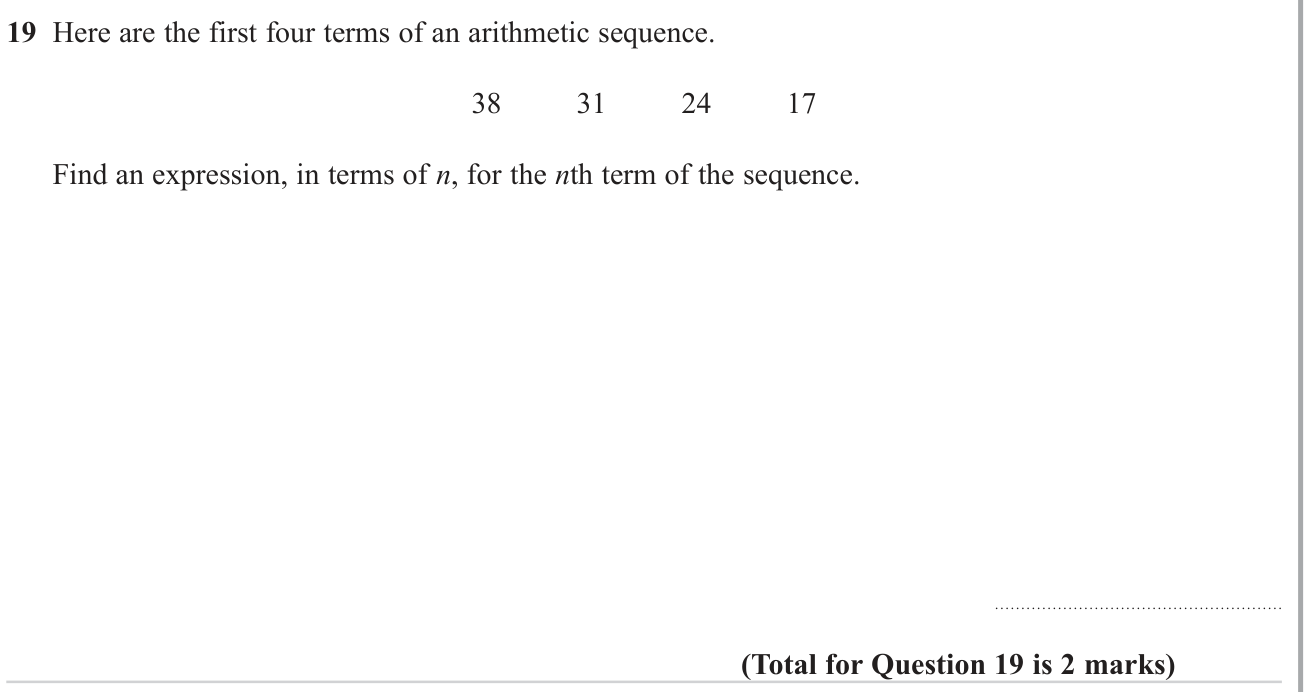 Sequences question 11