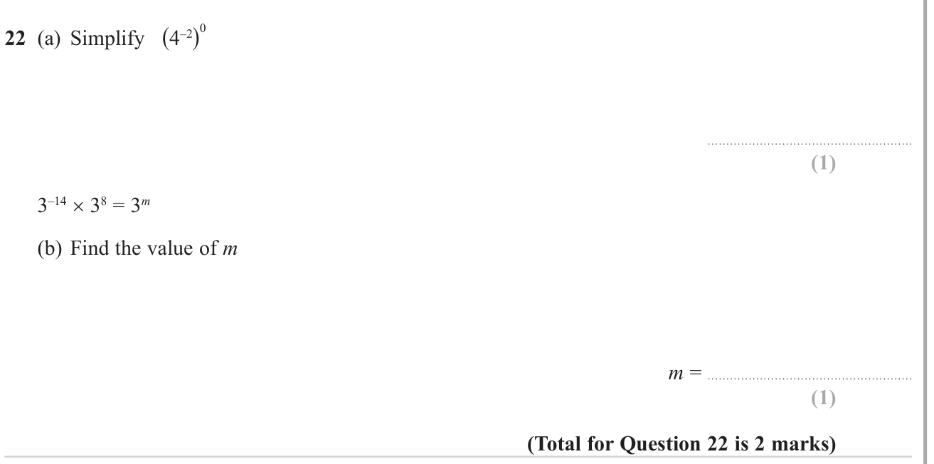 Index laws question 4