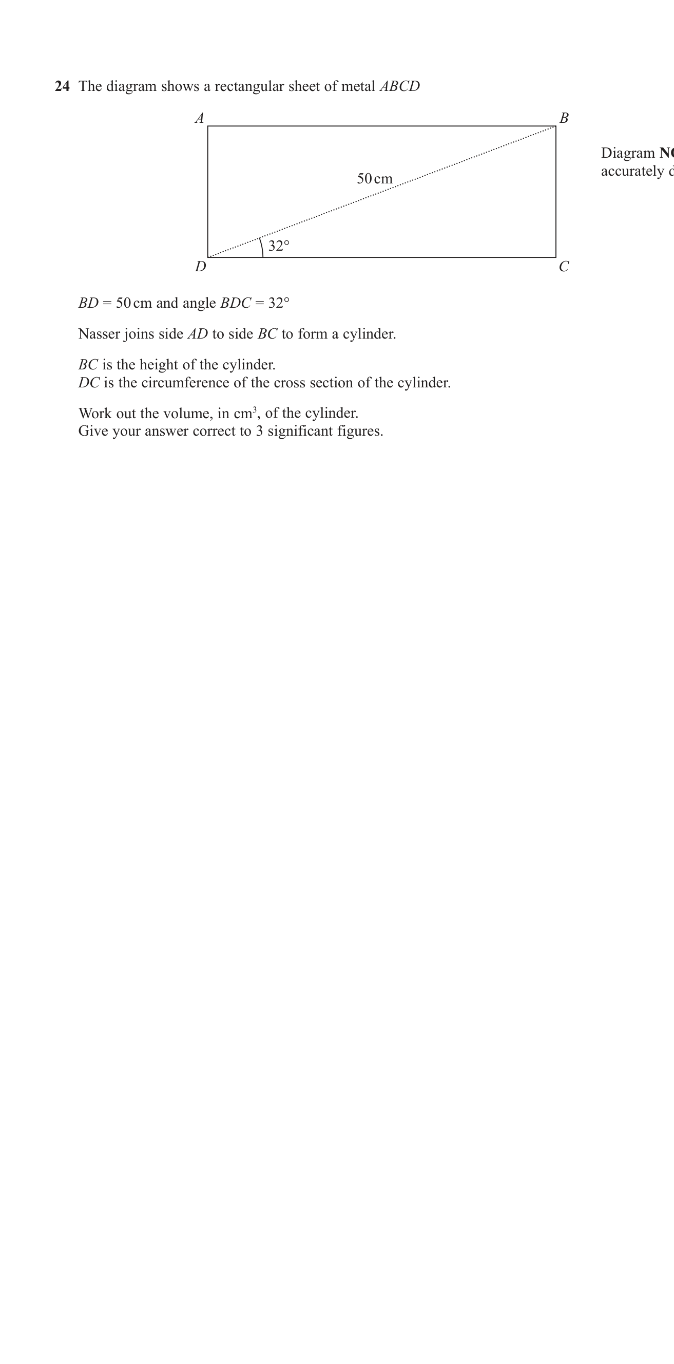 Right angled triangles question 4