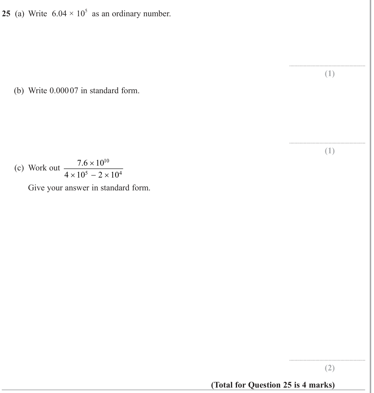 Rounding and Standard Form question 21
