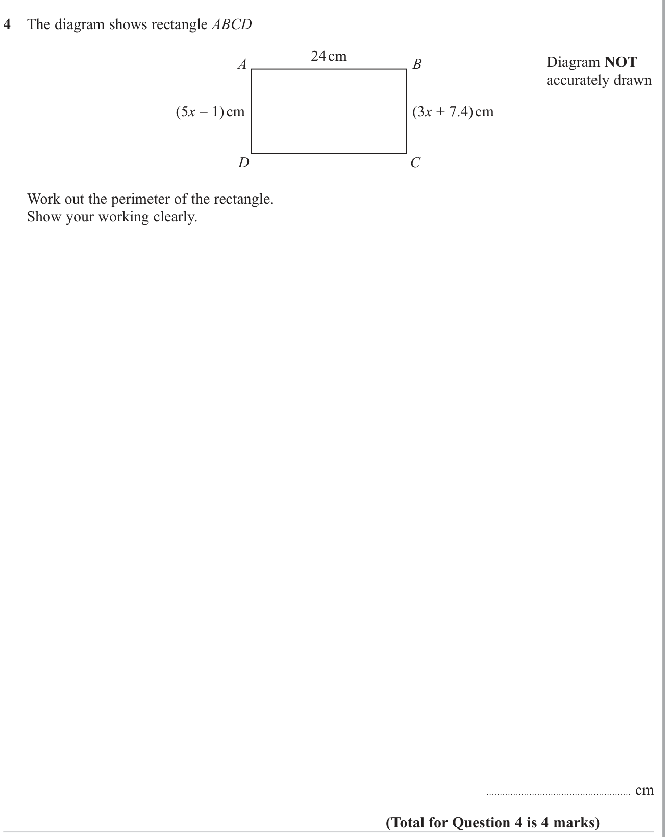 Perimeter and Area question 11