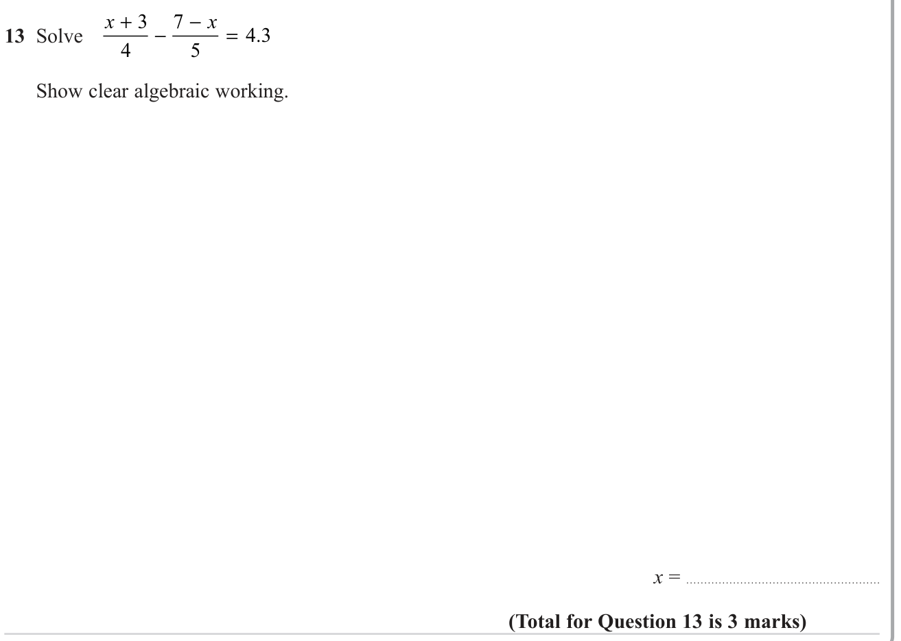 Linear equations question 2