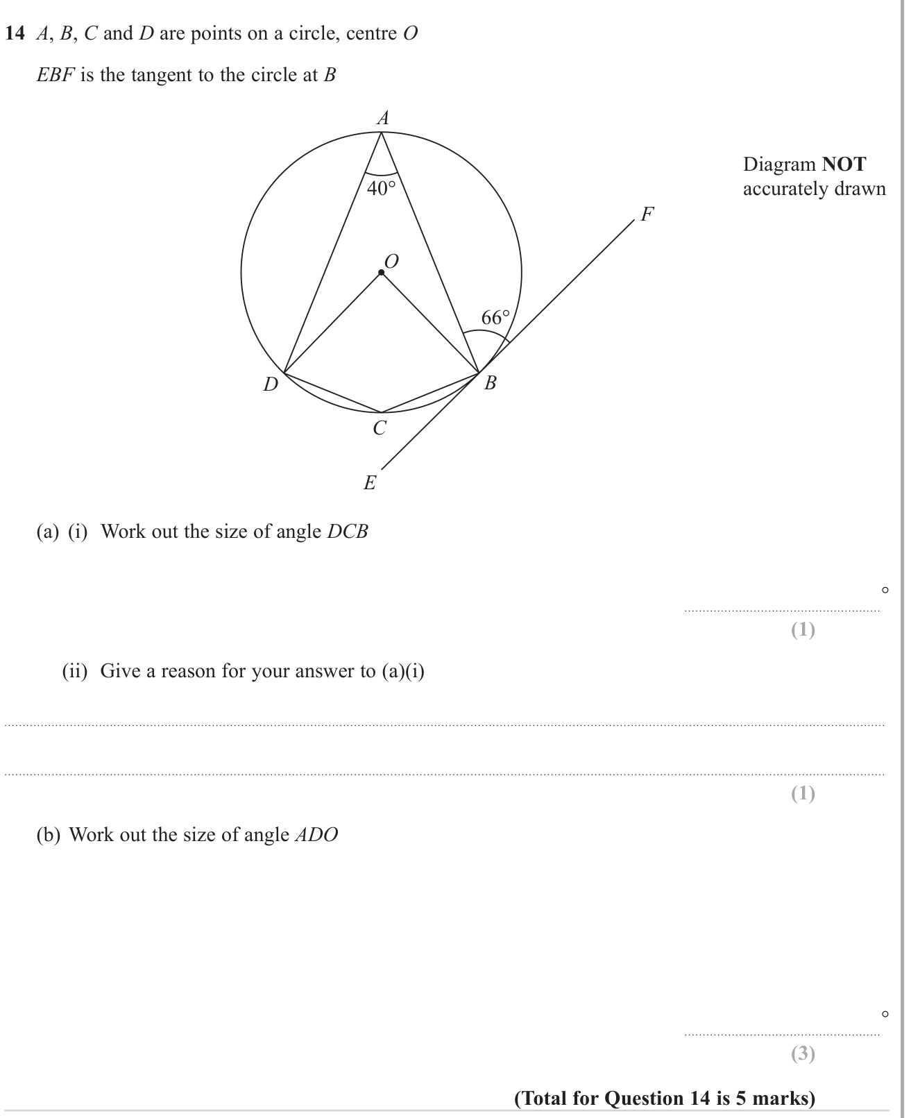 Circle theorems question 5
